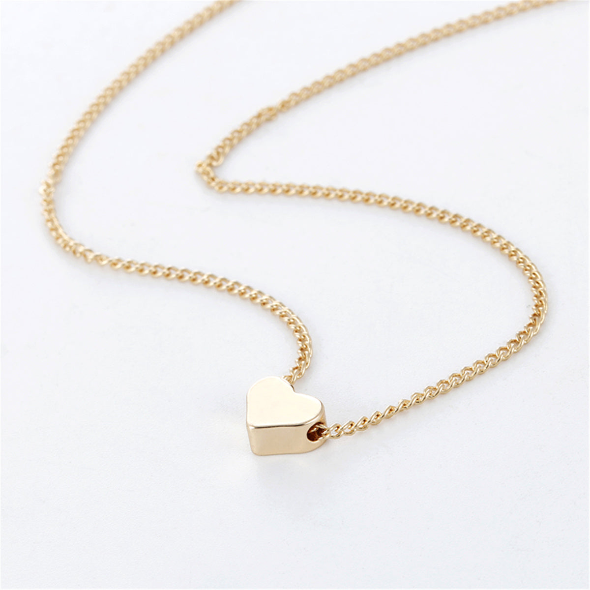 Simple Fashion Gold Color Love  Necklaces