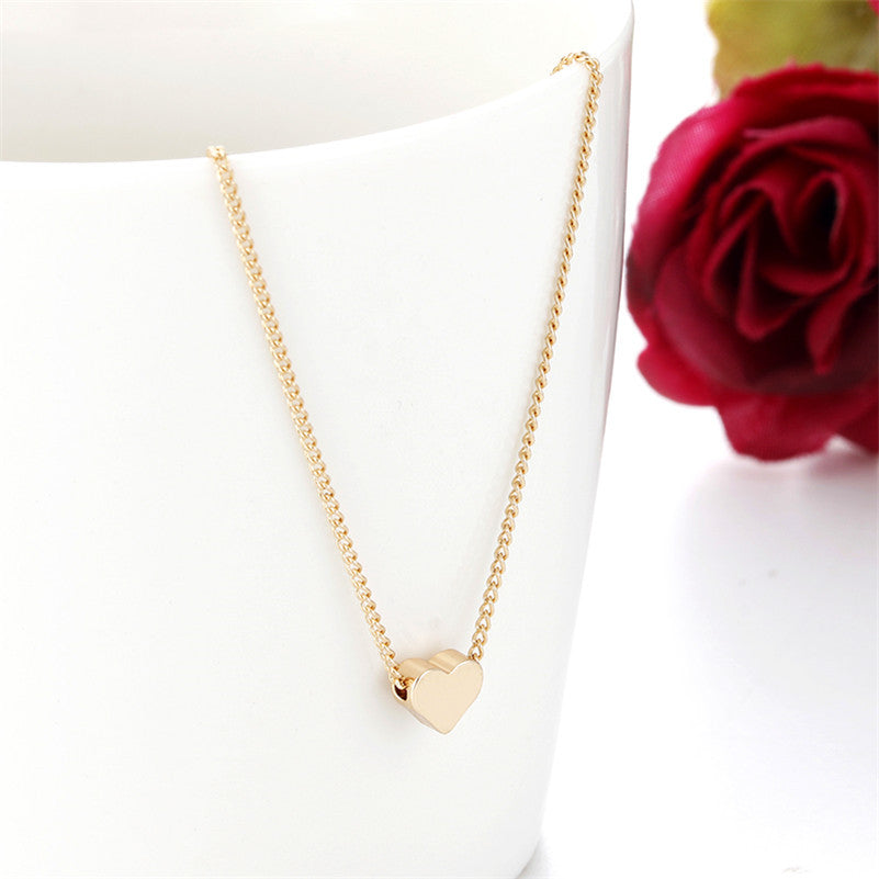 Simple Fashion Gold Color Love  Necklaces