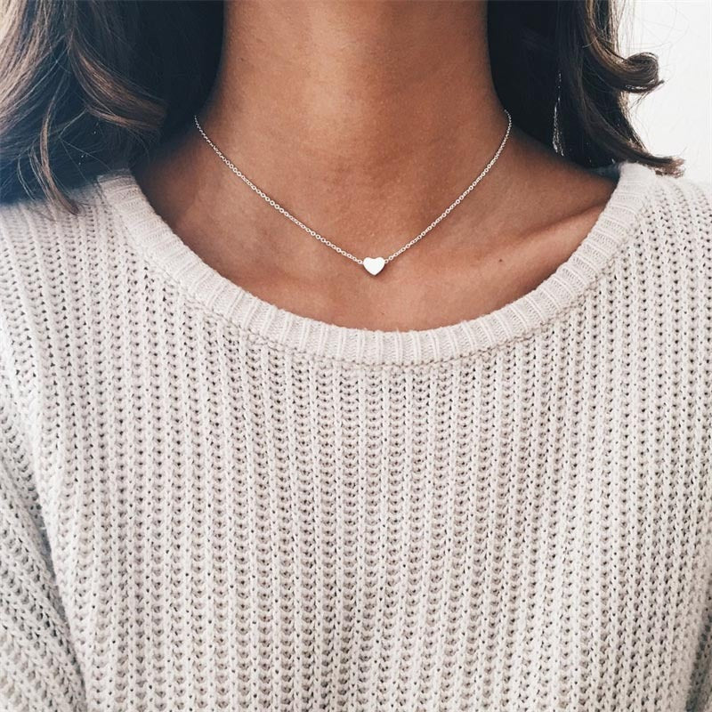 Simple Fashion Gold Color Love  Necklaces