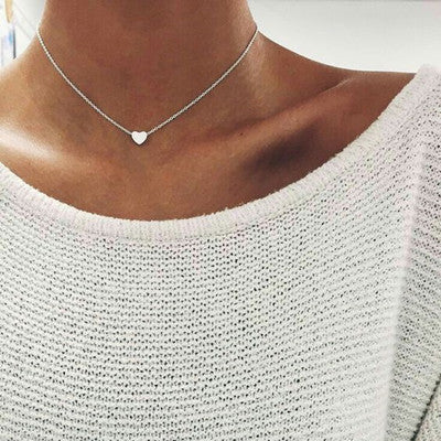 Simple Fashion Gold Color Love  Necklaces