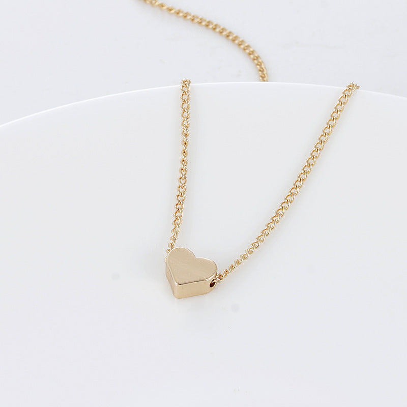 Simple Fashion Gold Color Love  Necklaces